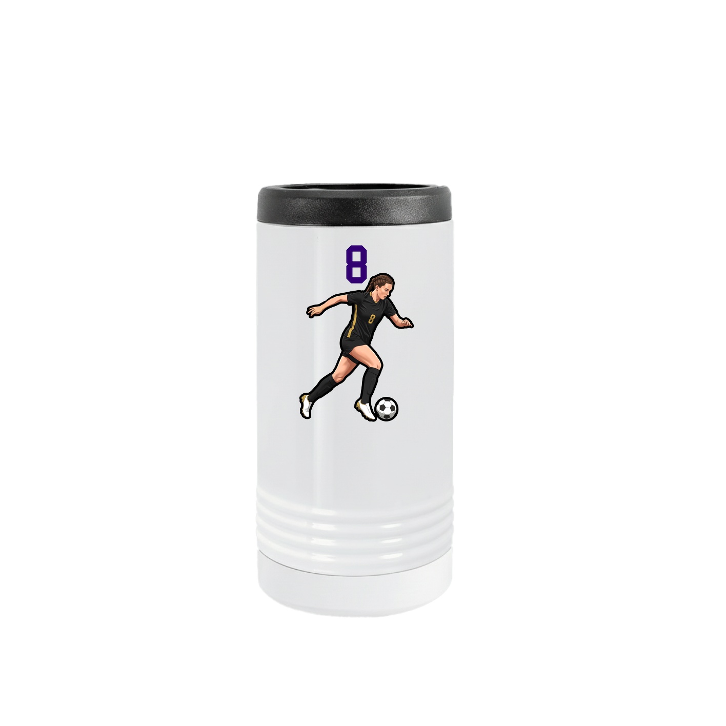 Slim Beverage Holder — Number Top in White