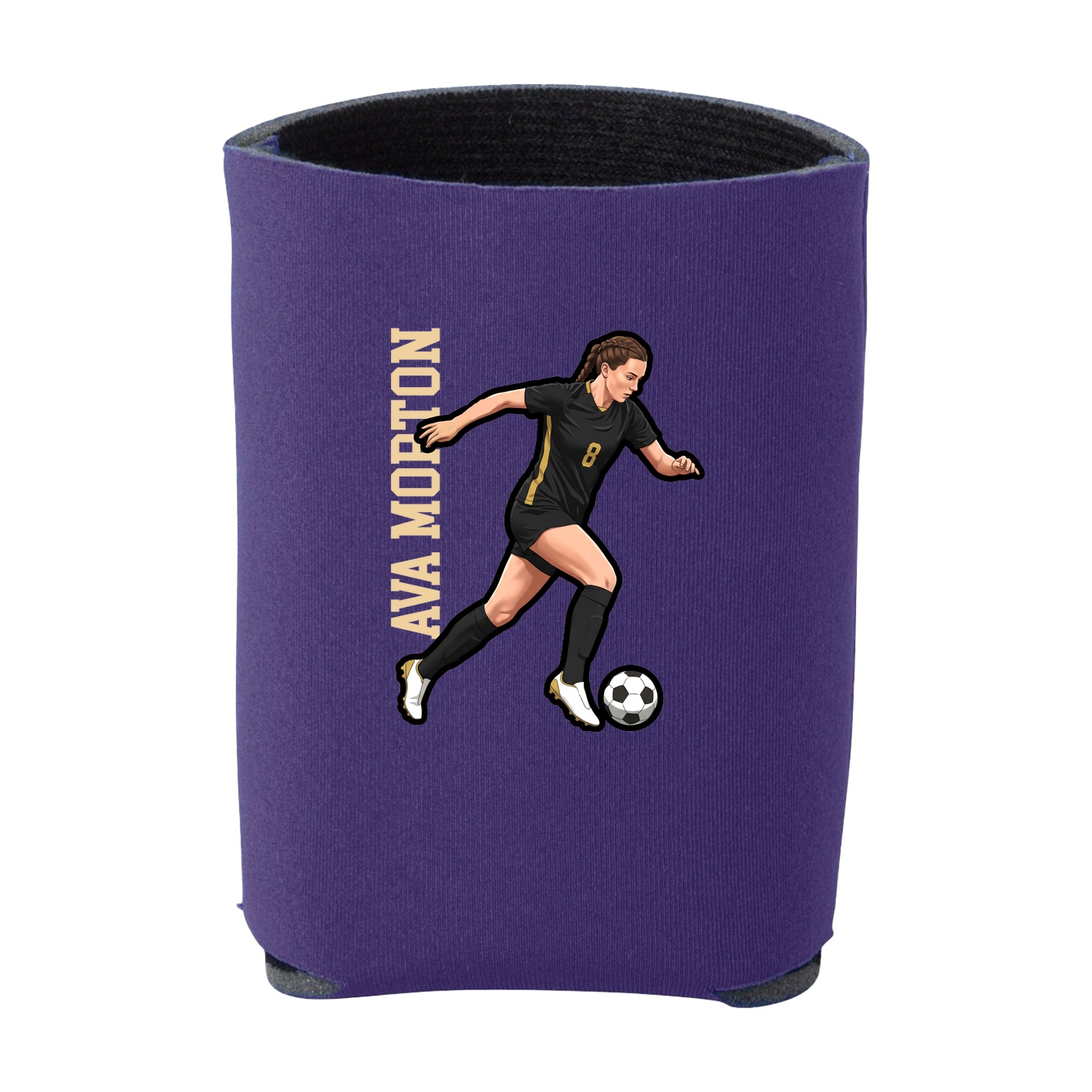 Can Holder — Name Vertical in Purple