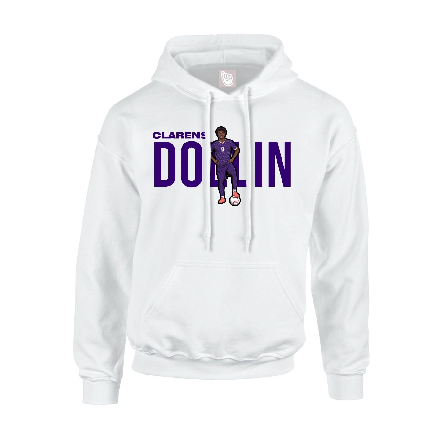 Youth Hoodie — Player Name in White
