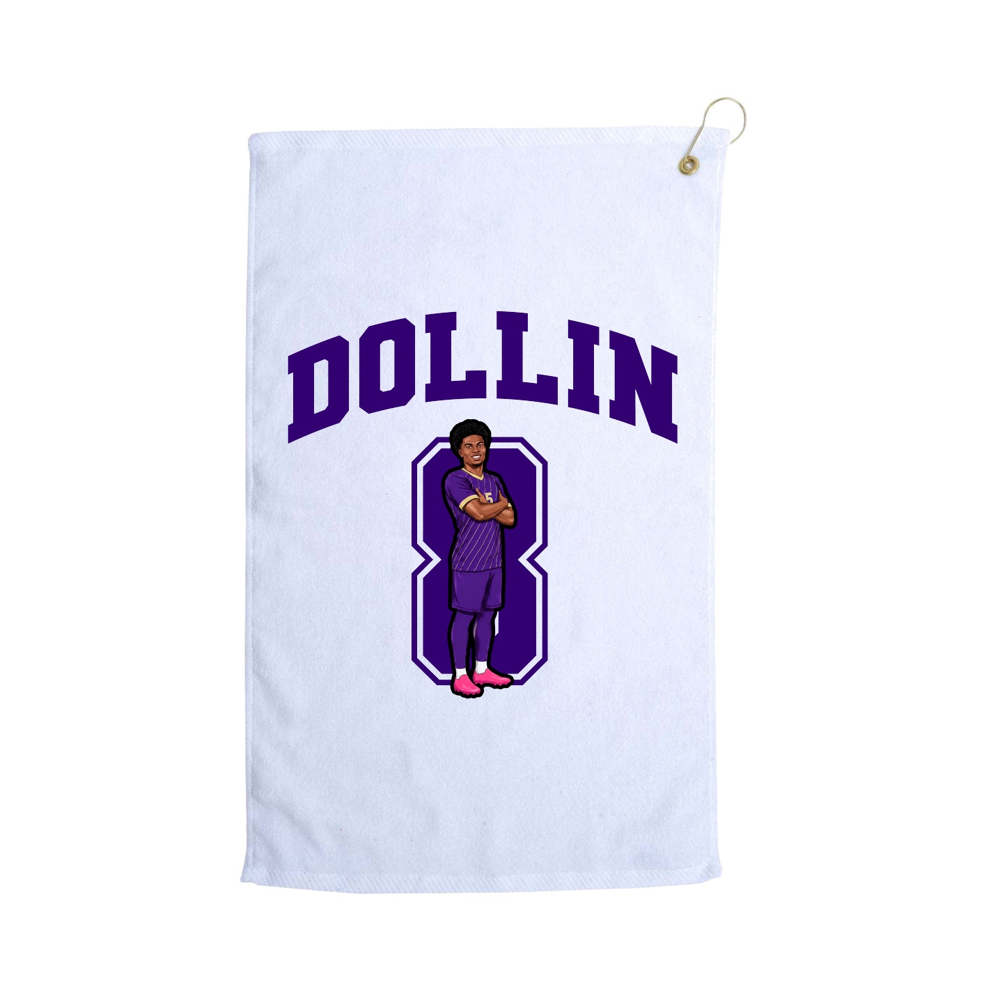 Golf Towel — Number in White