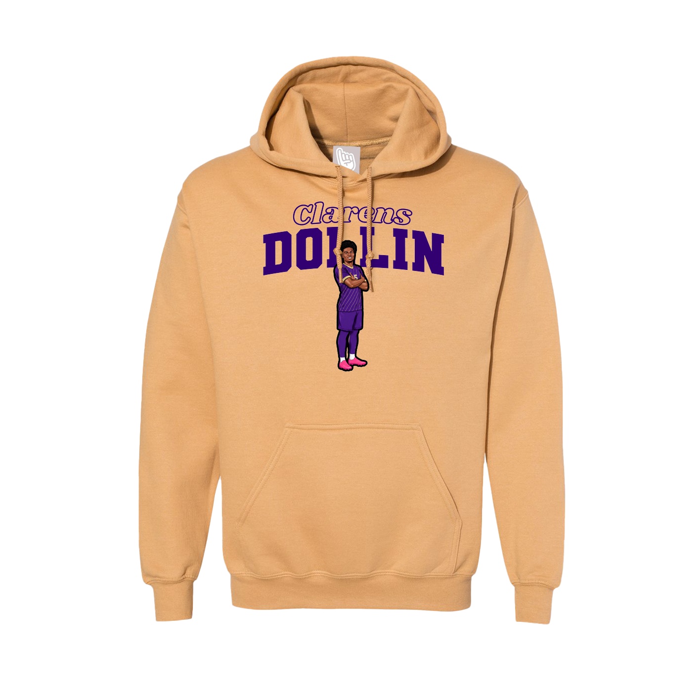 Hoodie — Name Arch in Vegas Gold
