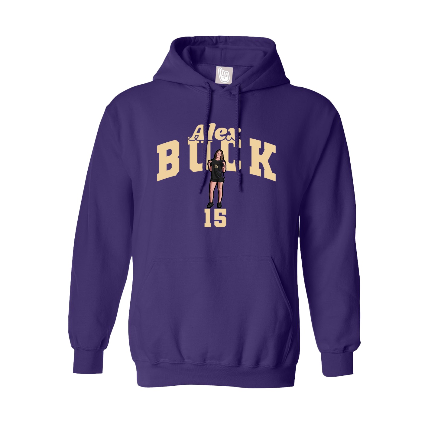 Youth Hoodie — Signature Arch in Purple