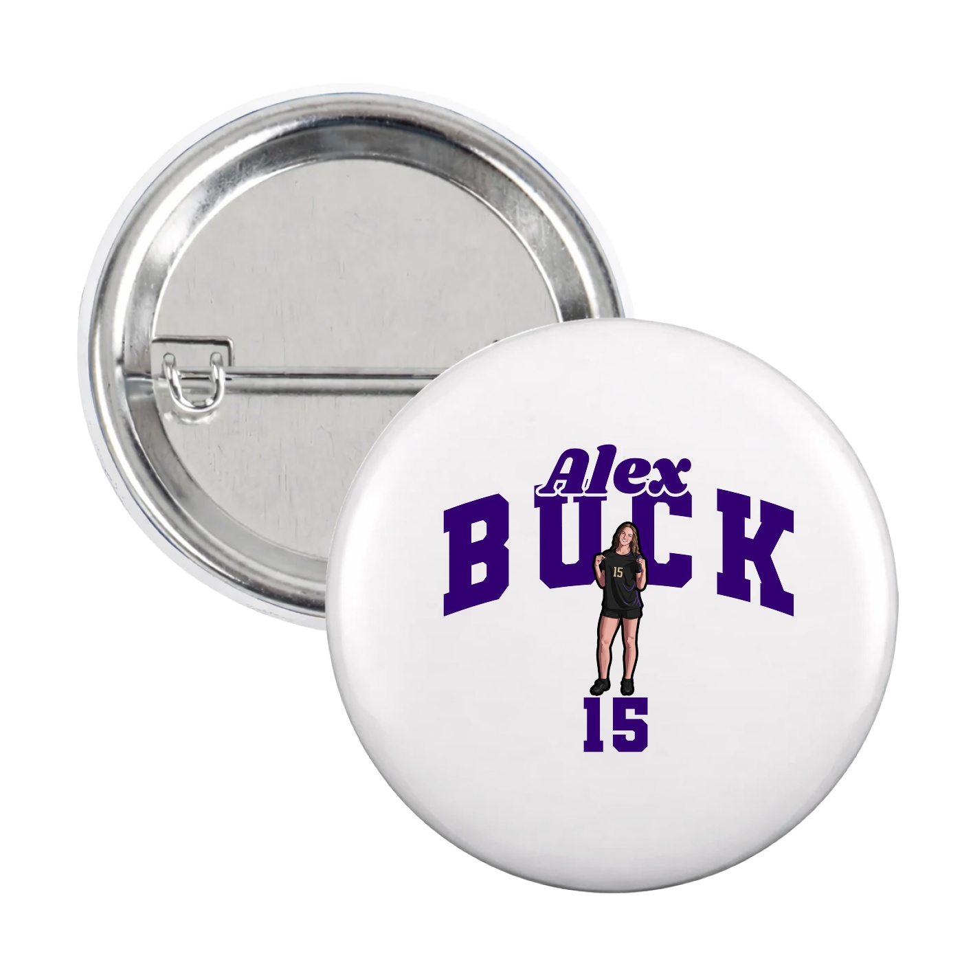 Game Day Button — Signature Arch in White