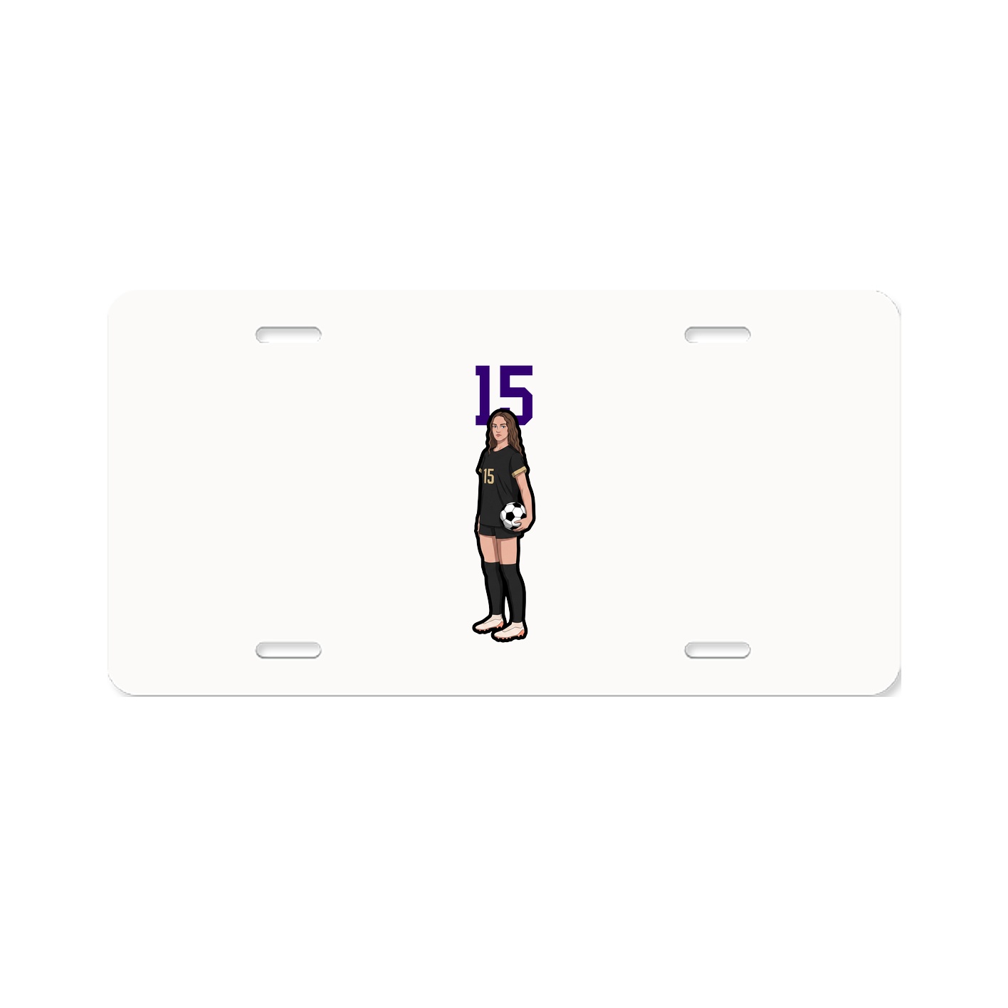 License Plate — Number Top in Classic