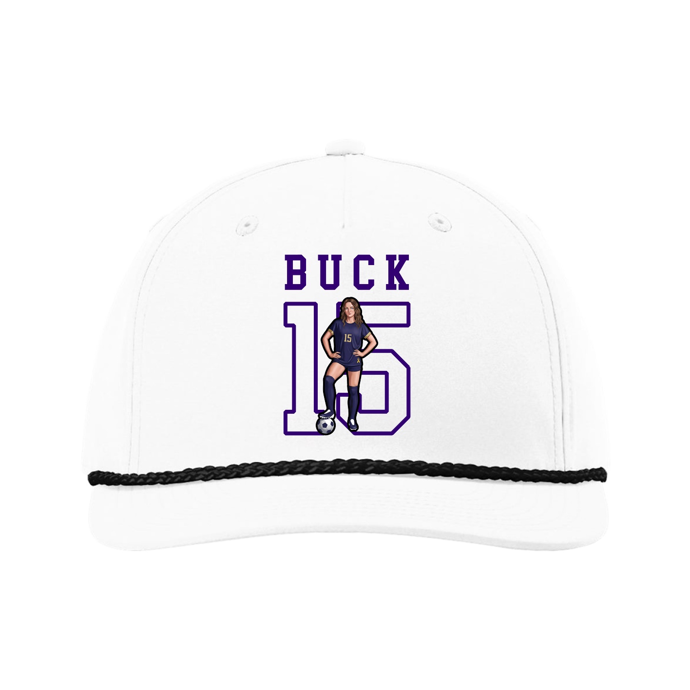 Five-Panel Classic Rope Cap — Shirsey in White