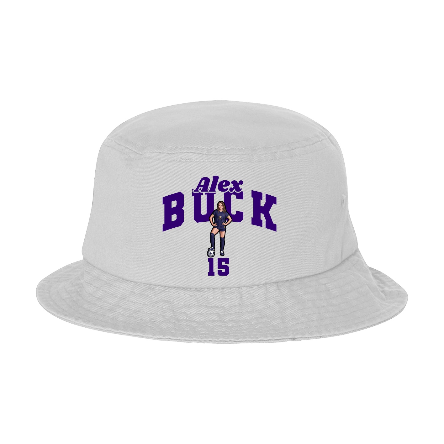 Bucket Cap — Signature Arch in White