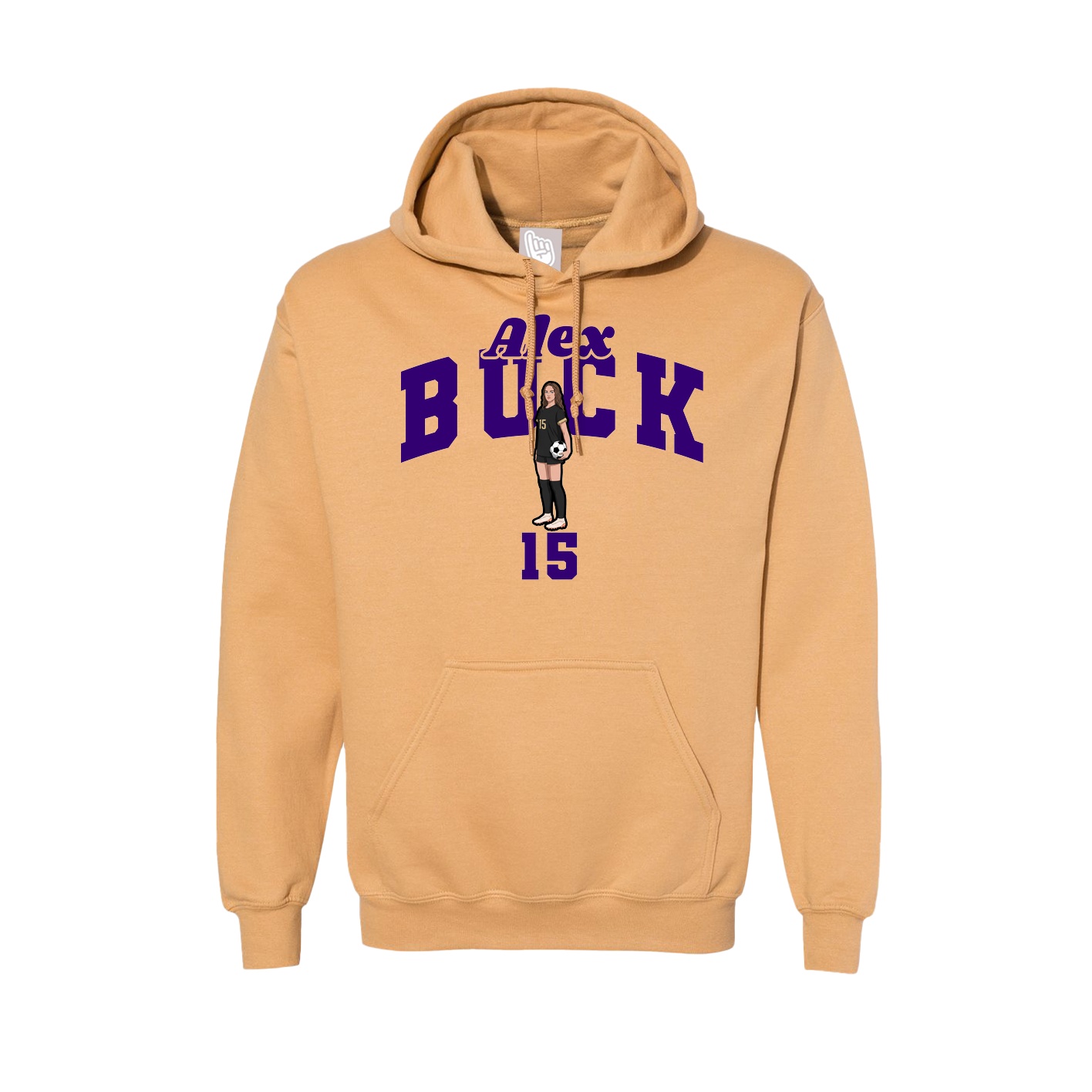 Hoodie — Signature Arch in Vegas Gold
