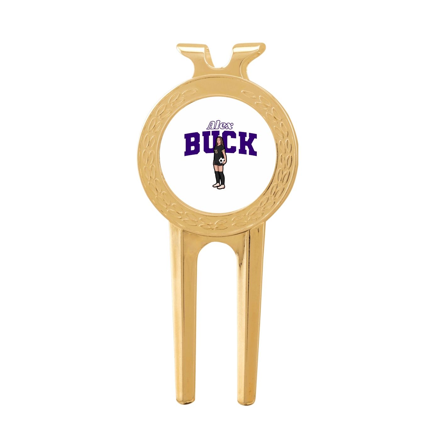 Divot Tool with Ball Marker — Name Arch in Classic