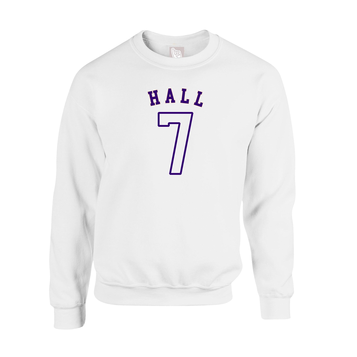 Fleece Crew — Shirsey Arch in White