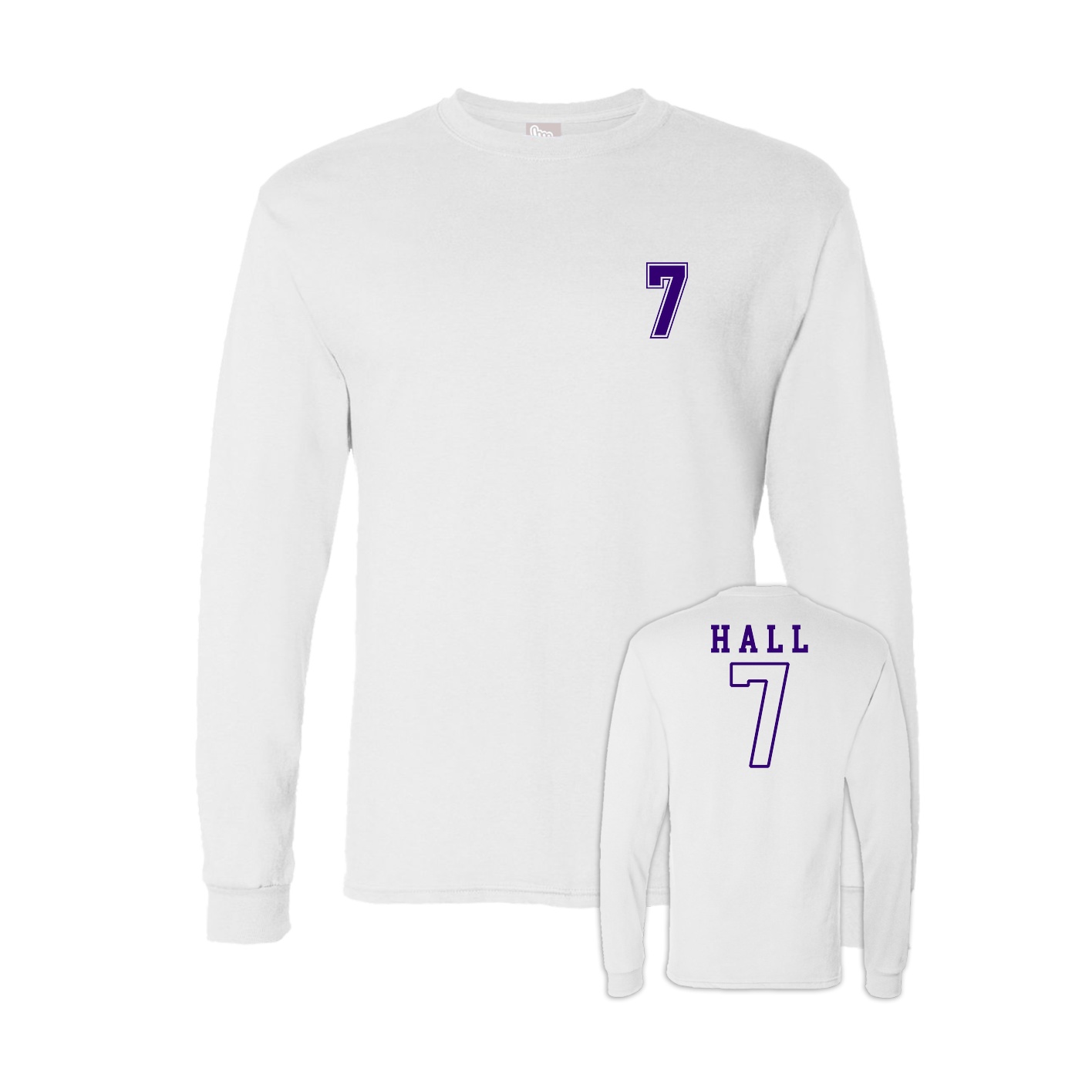 Long Sleeve Tee — Chest Back in White