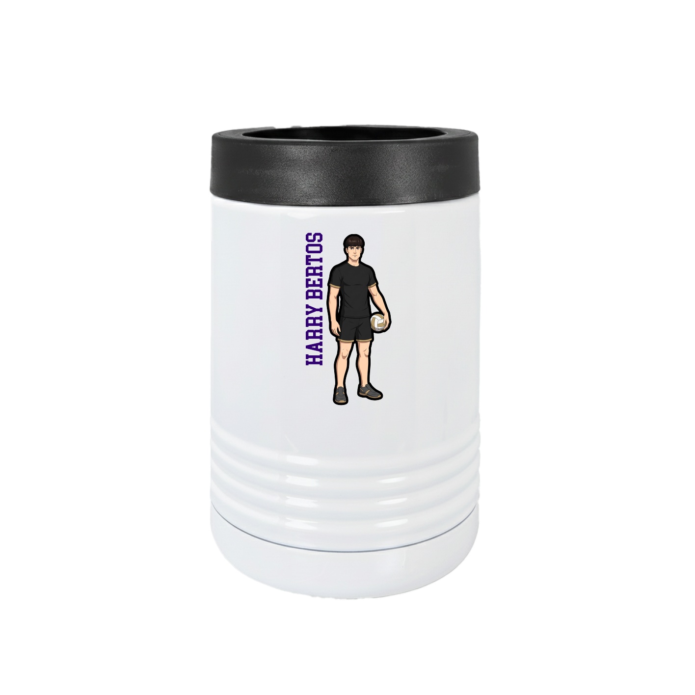 Beverage Holder — Name Vertical in White