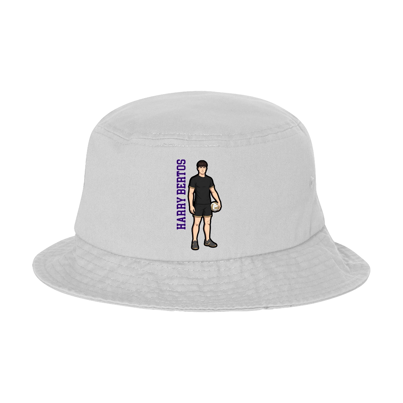 Bucket Cap — Name Vertical in White