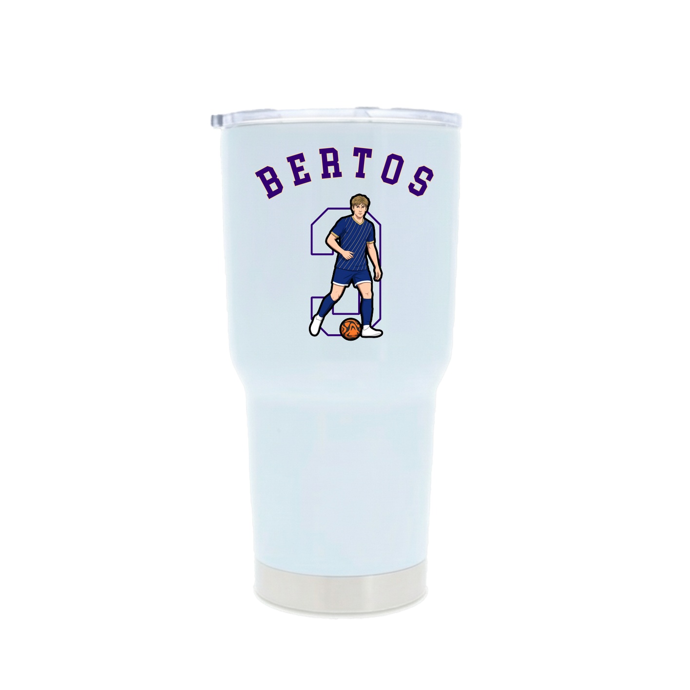 30oz Stainless Steel Tumbler — Shirsey Arch in White