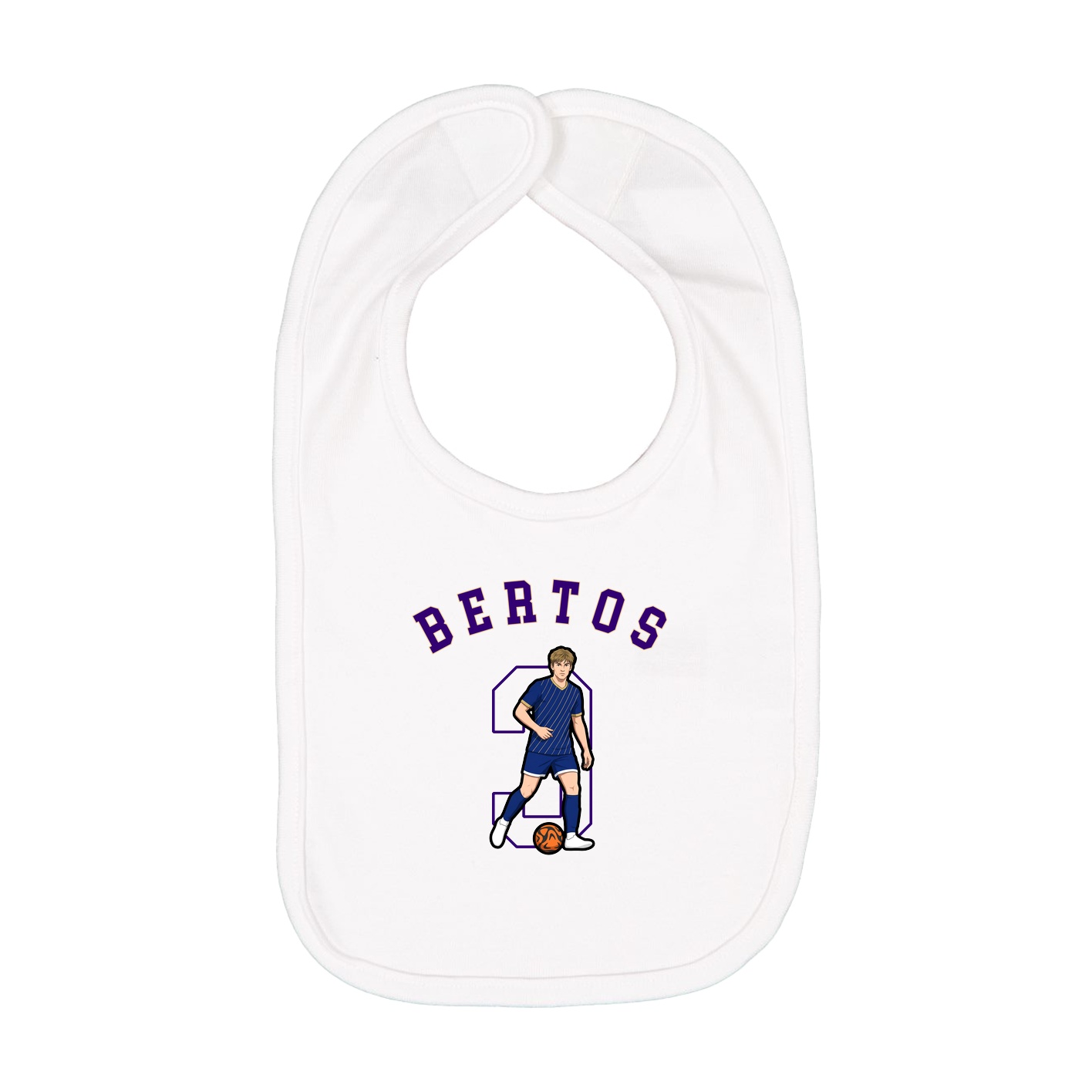 Infant Bib — Shirsey Arch in White
