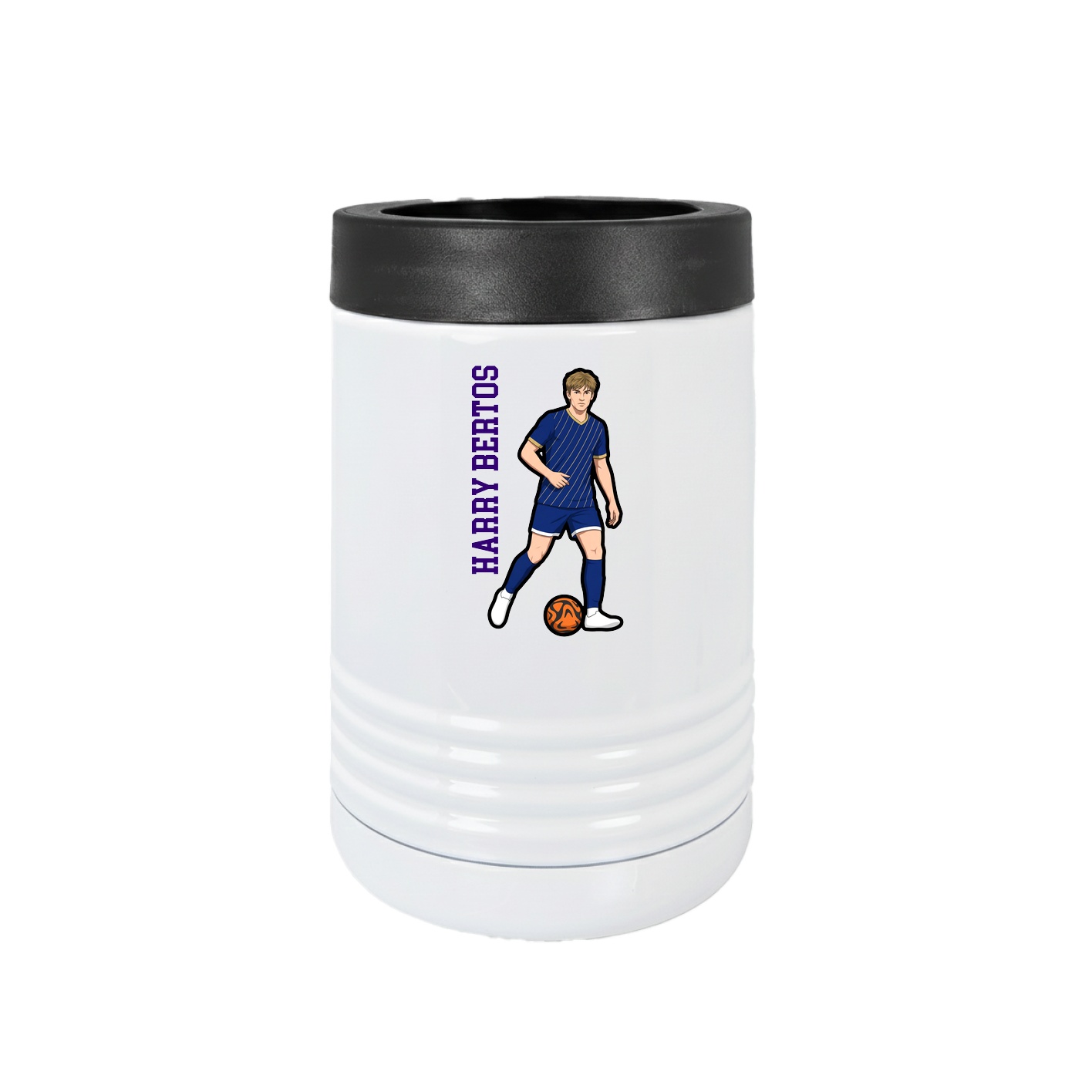 Beverage Holder — Name Vertical in White