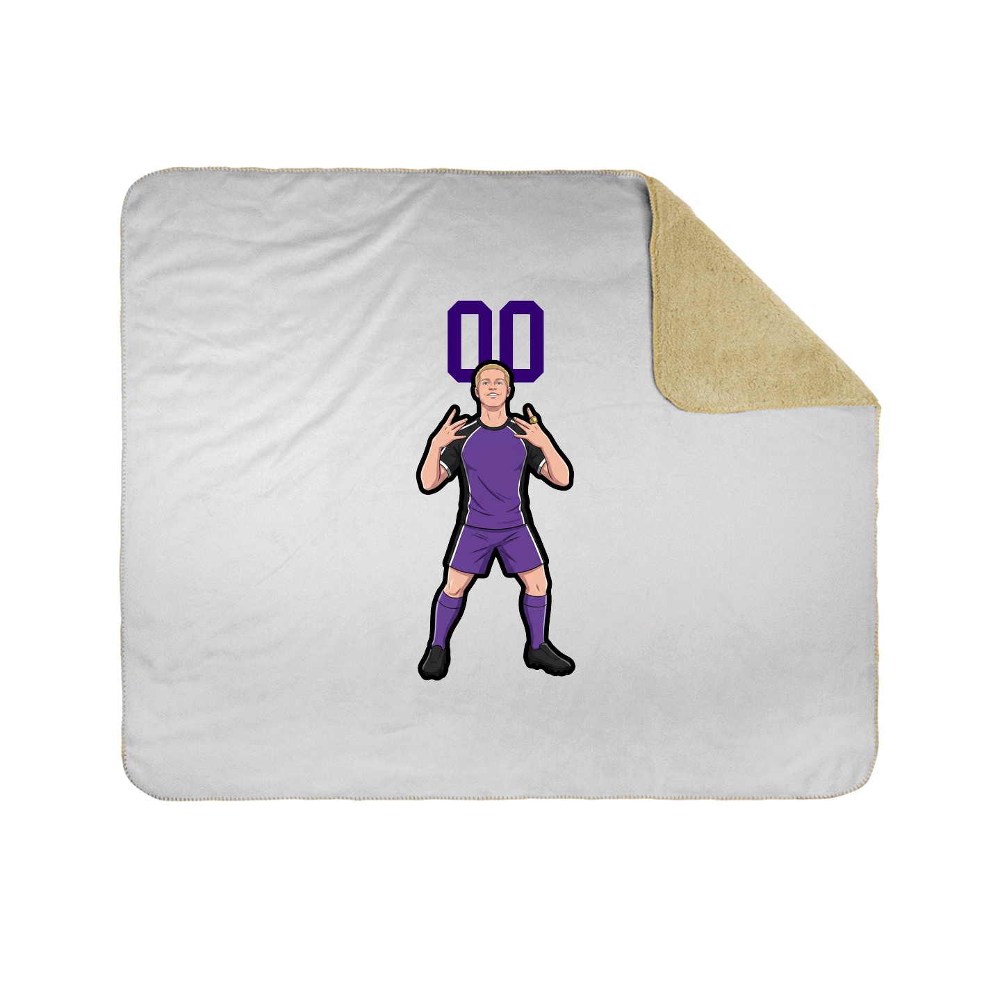 Throw Blanket — Number Top in White