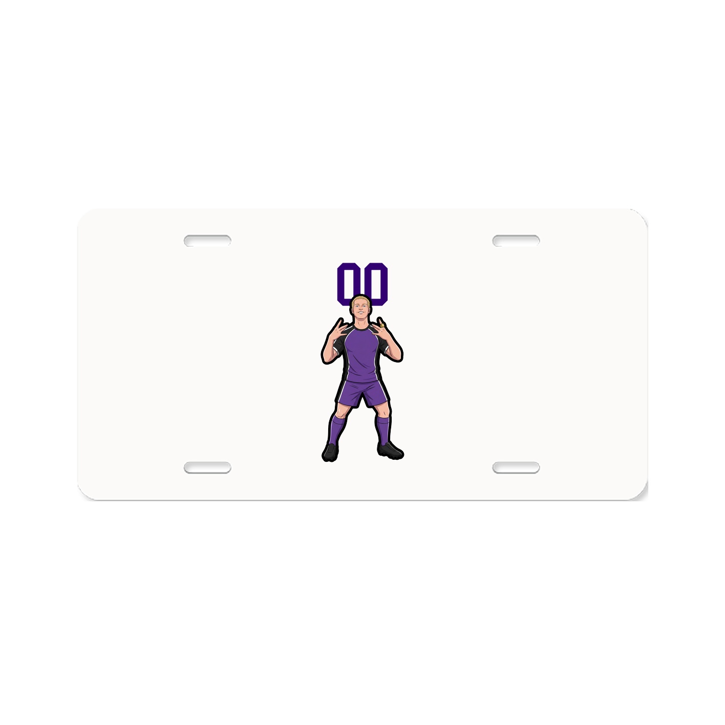 License Plate — Number Top in Classic