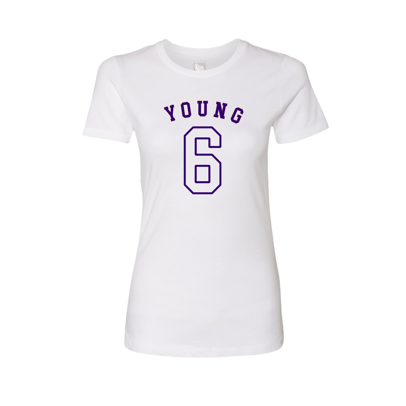 Fitted Women's Tee — Shirsey Arch in White