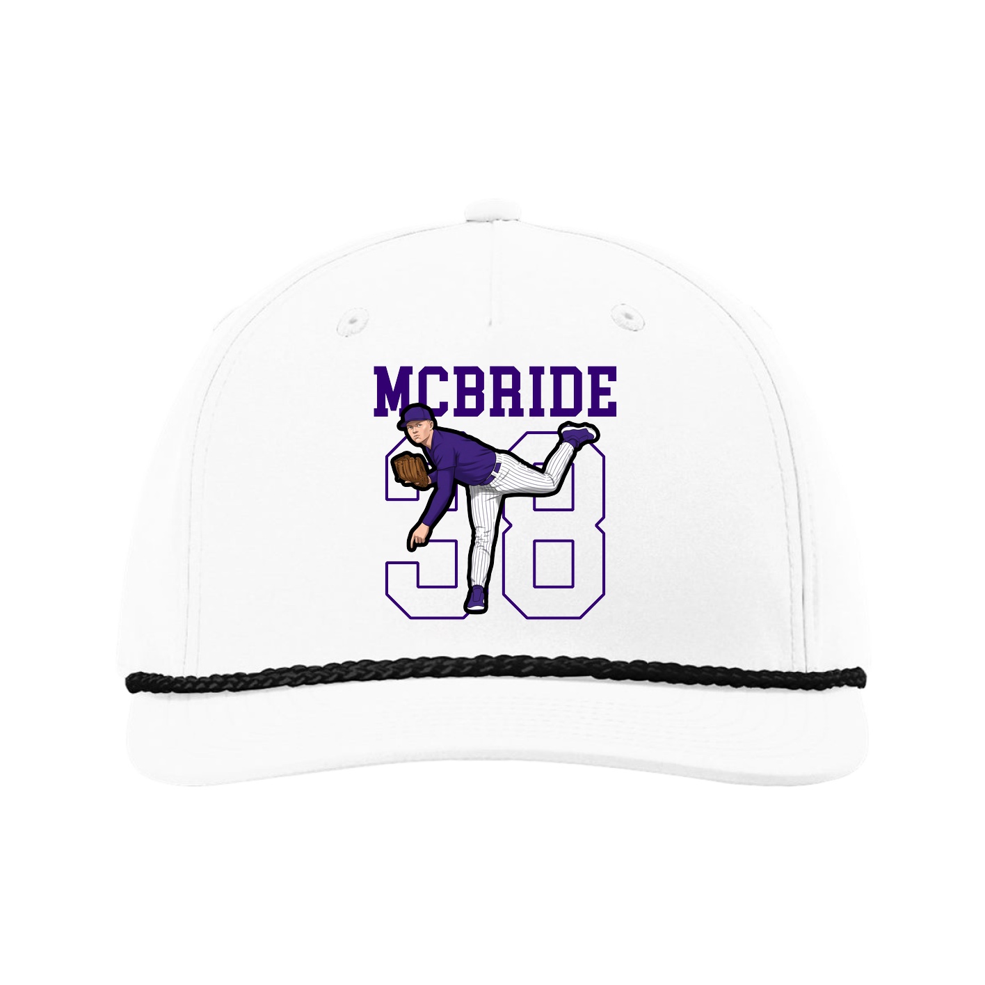 Five-Panel Classic Rope Cap — Shirsey in White