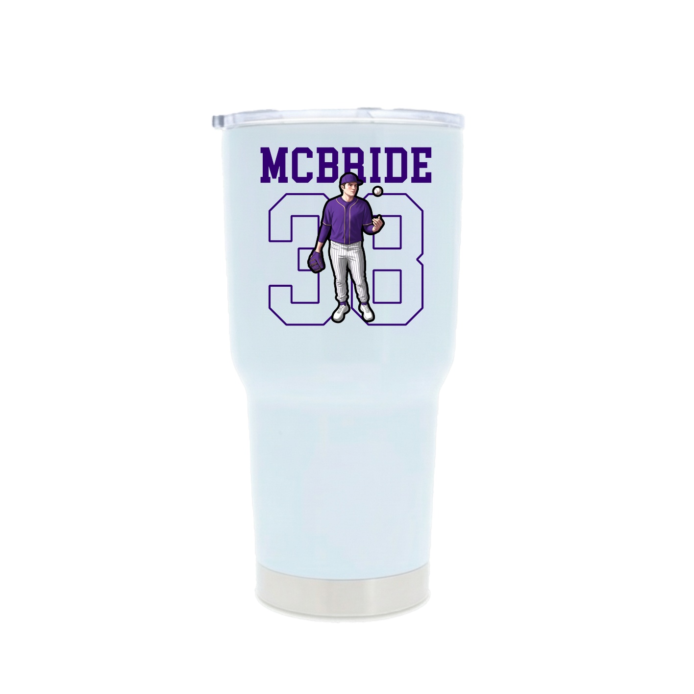 30oz Stainless Steel Tumbler — Shirsey in White
