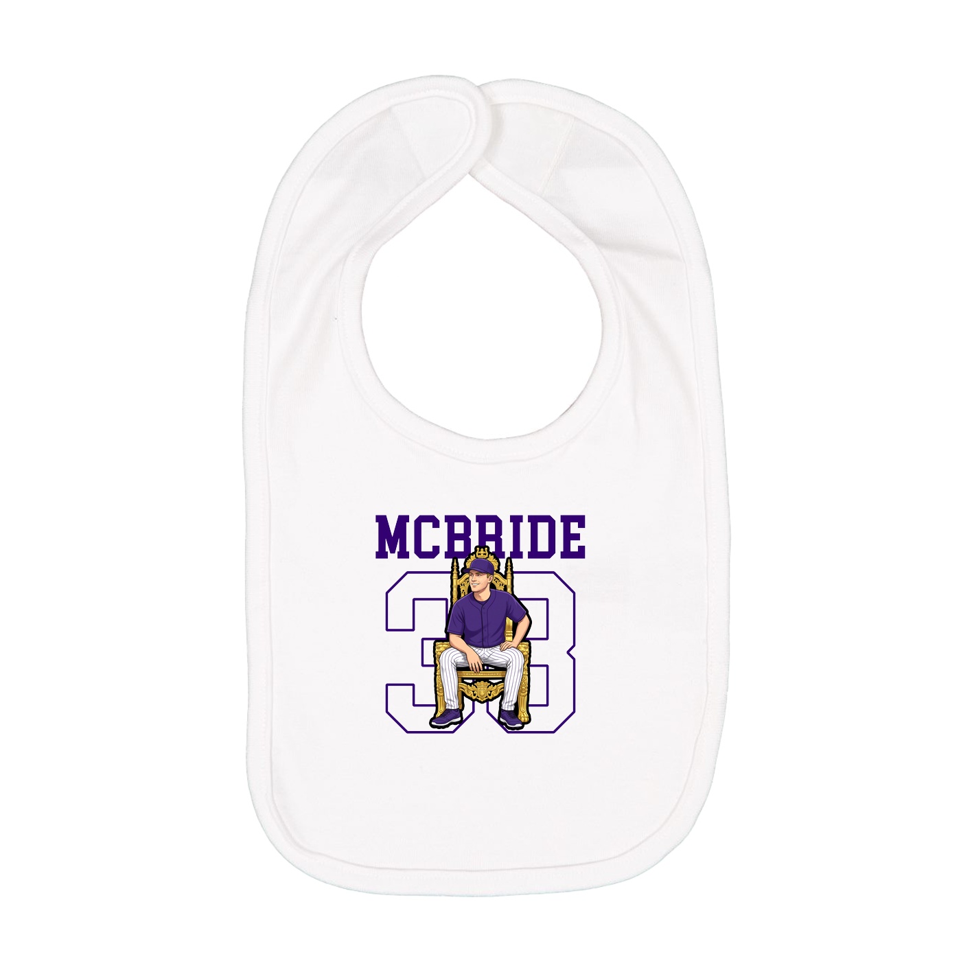 Infant Bib — Shirsey in White