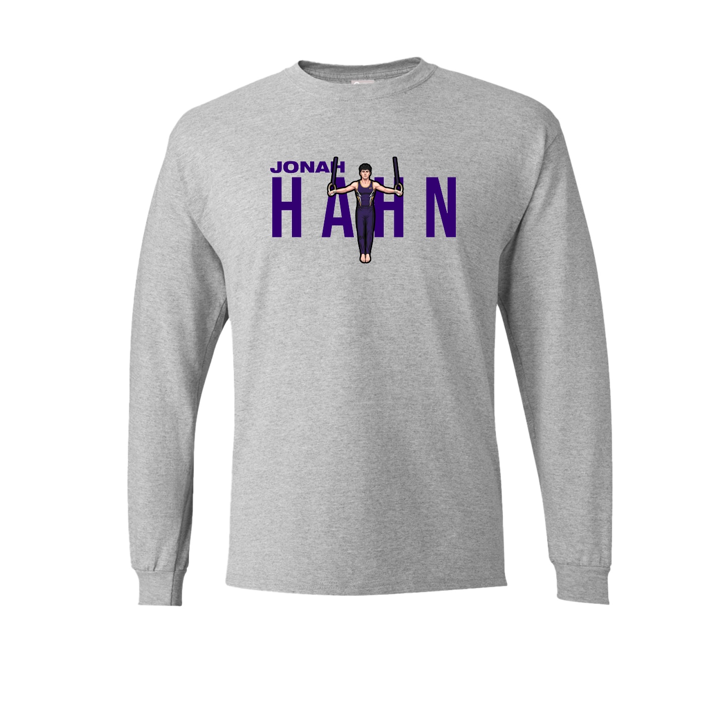 Long Sleeve Tee — Player Name in Grey