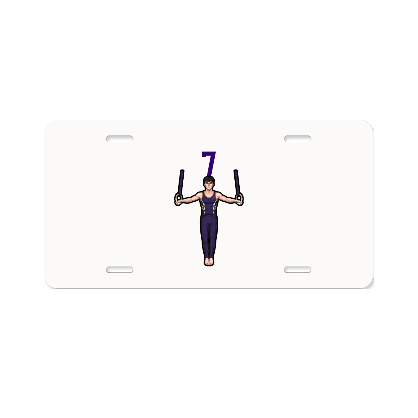 License Plate — Number Top in Classic