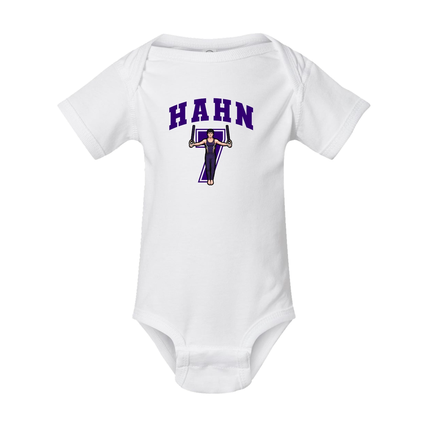 Baby Onesie — Number in White