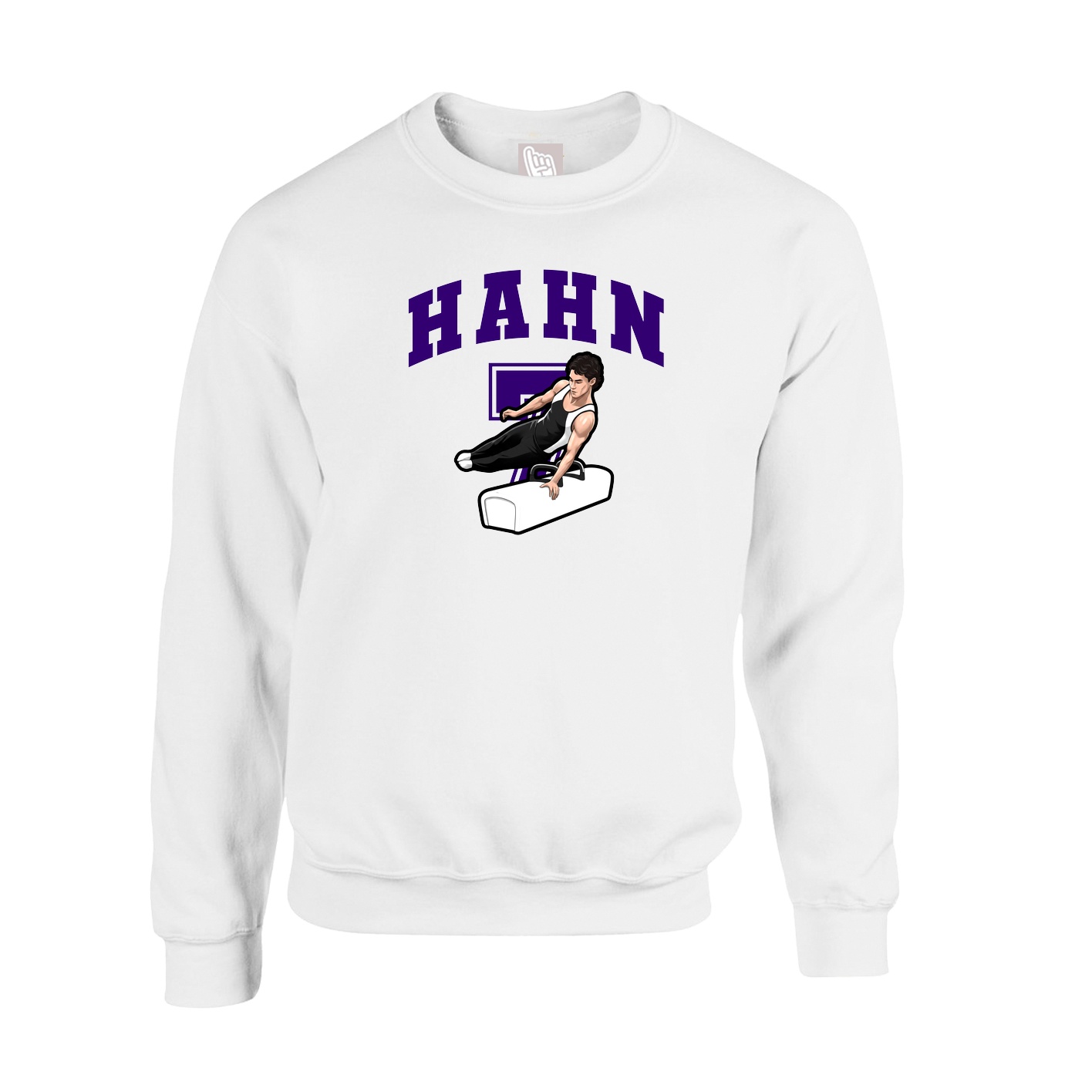 Fleece Crew — Number in White