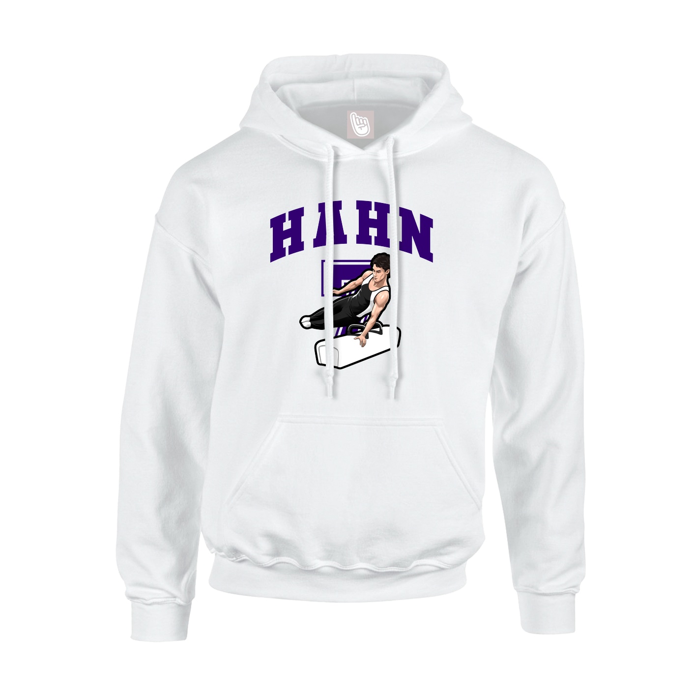 Youth Hoodie — Number in White