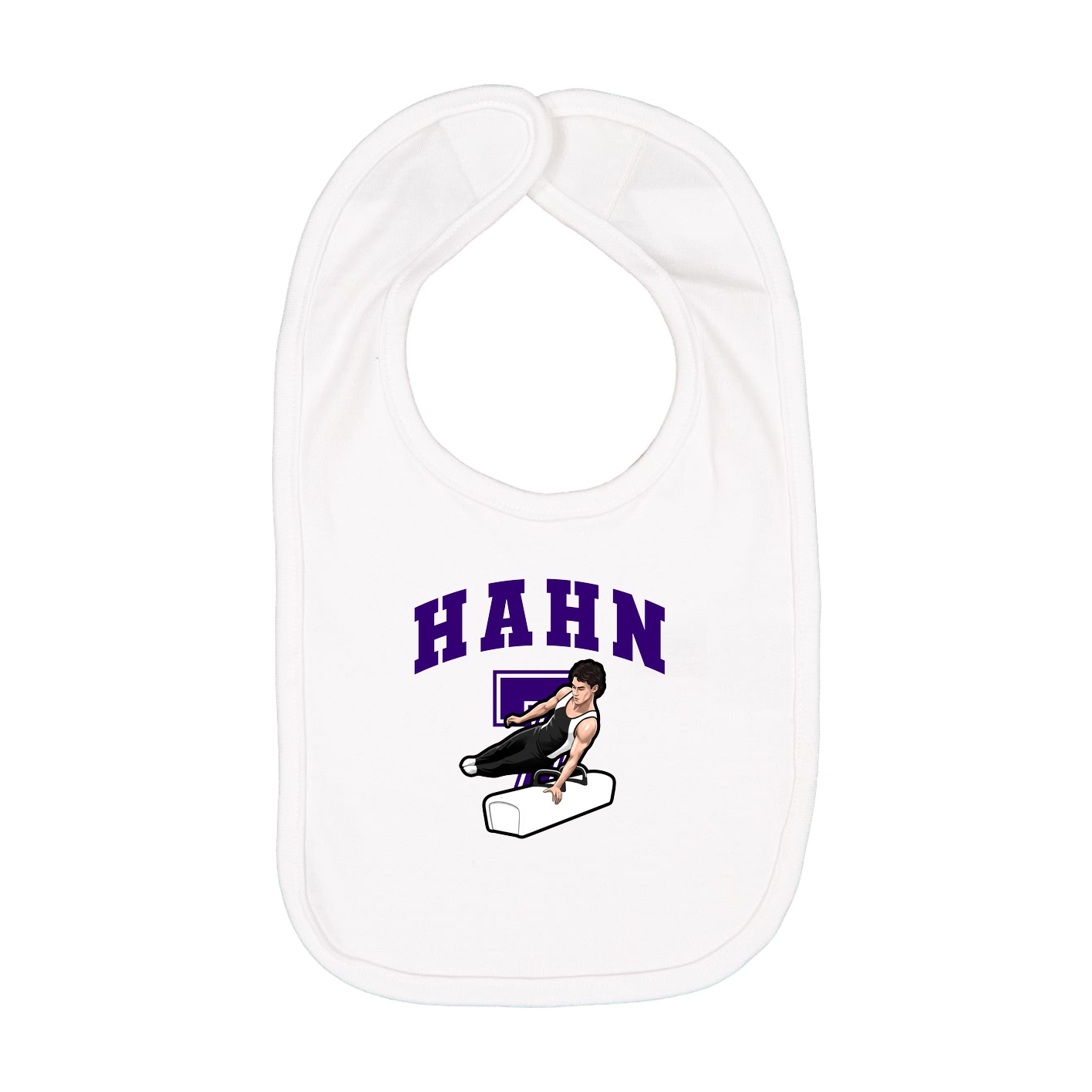 Infant Bib — Number in White
