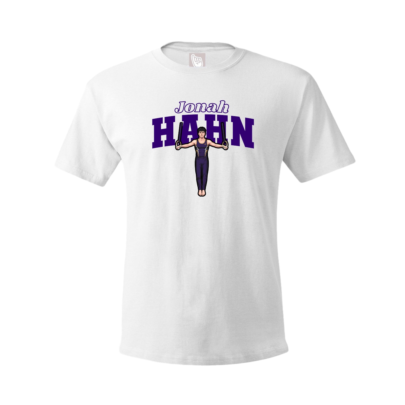 Youth Tee — Name Arch in White