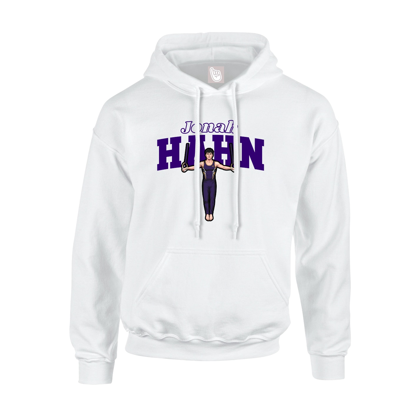 Hoodie — Name Arch in White