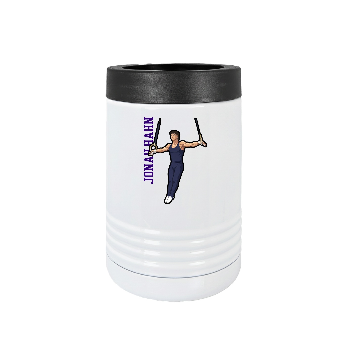 Beverage Holder — Name Vertical in White