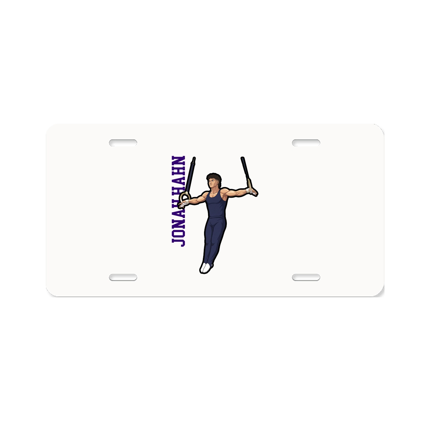 License Plate — Name Vertical in Classic