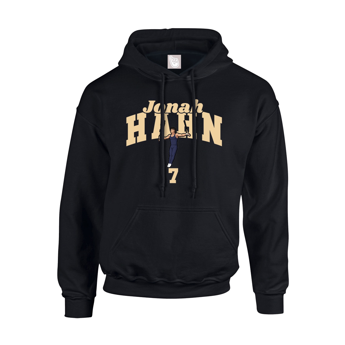 Youth Hoodie — Signature Arch in Black