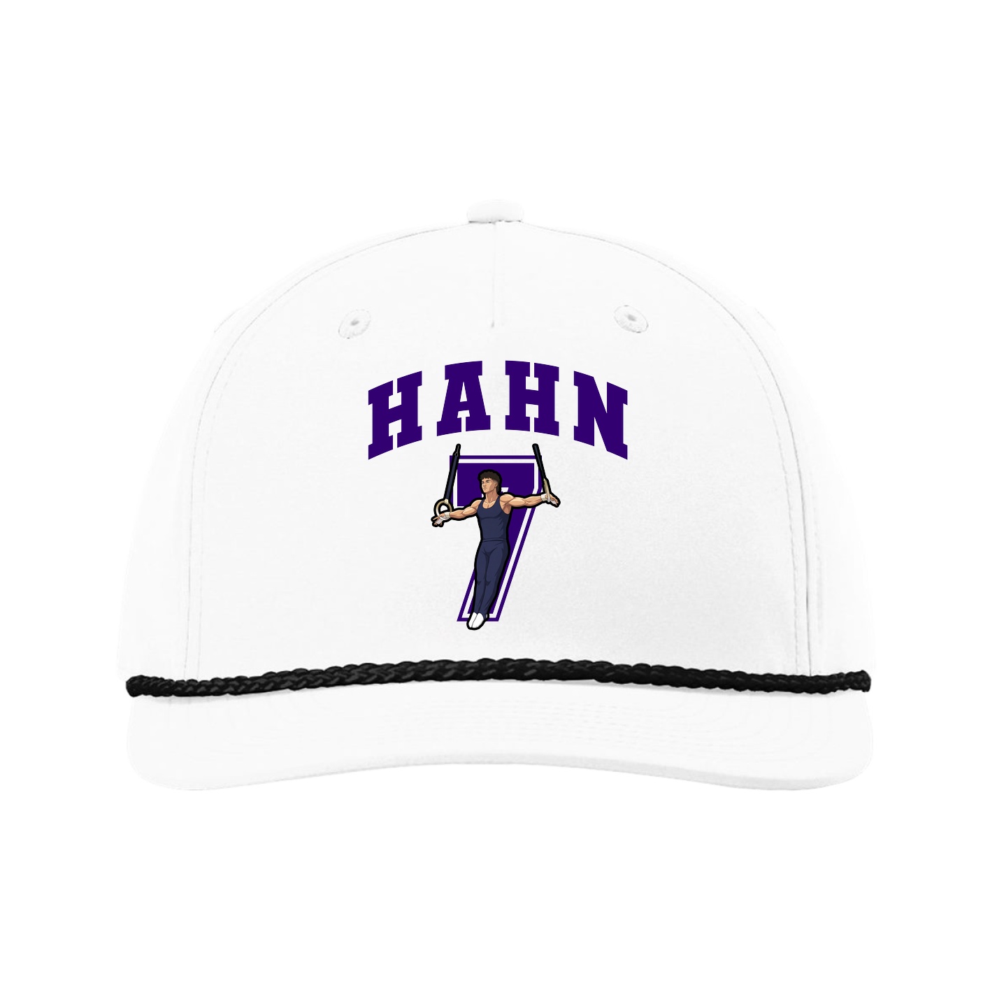 Five-Panel Classic Rope Cap — Number in White