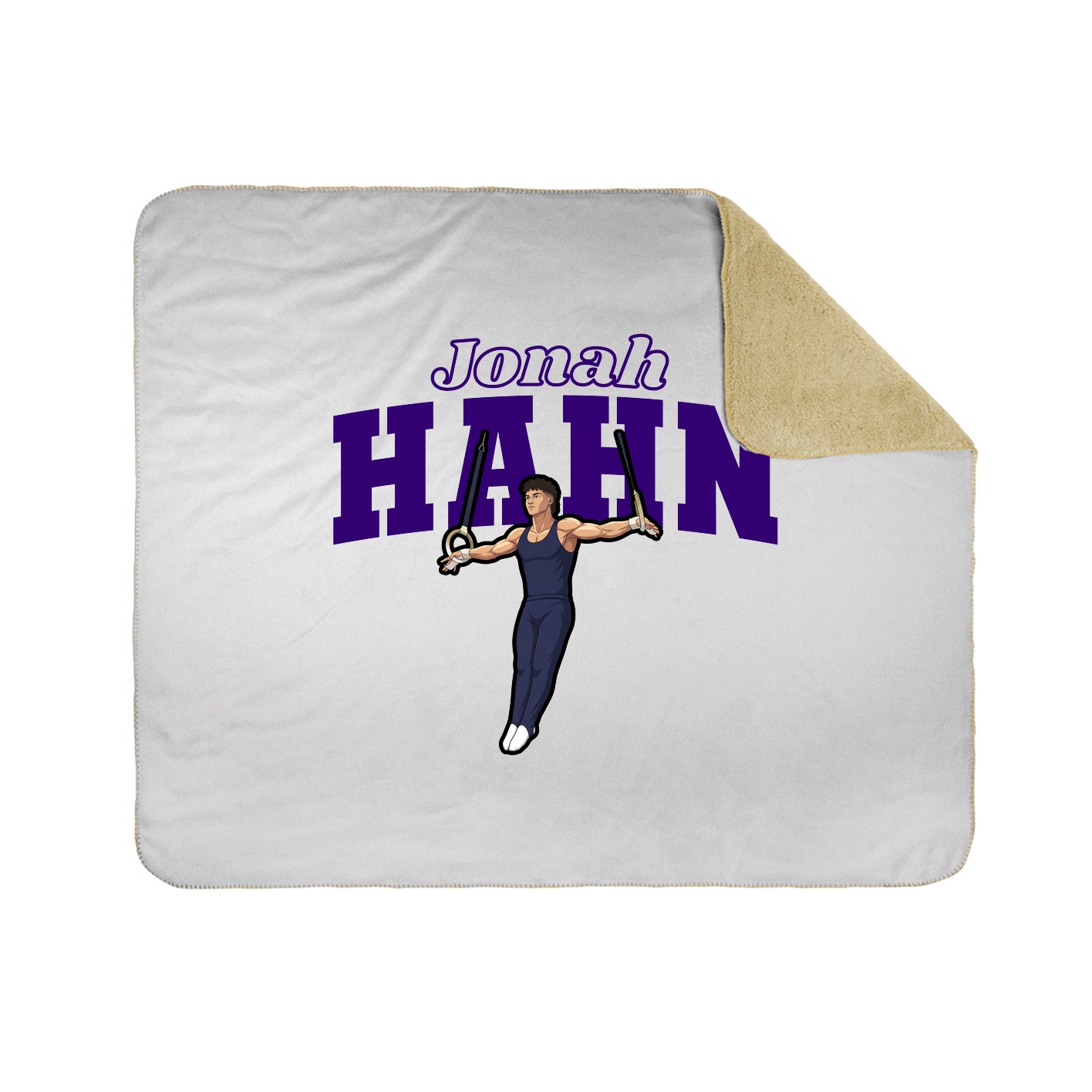 Throw Blanket — Name Arch in White