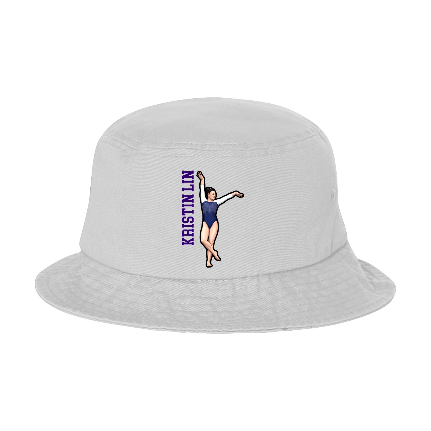 Bucket Cap — Name Vertical in White