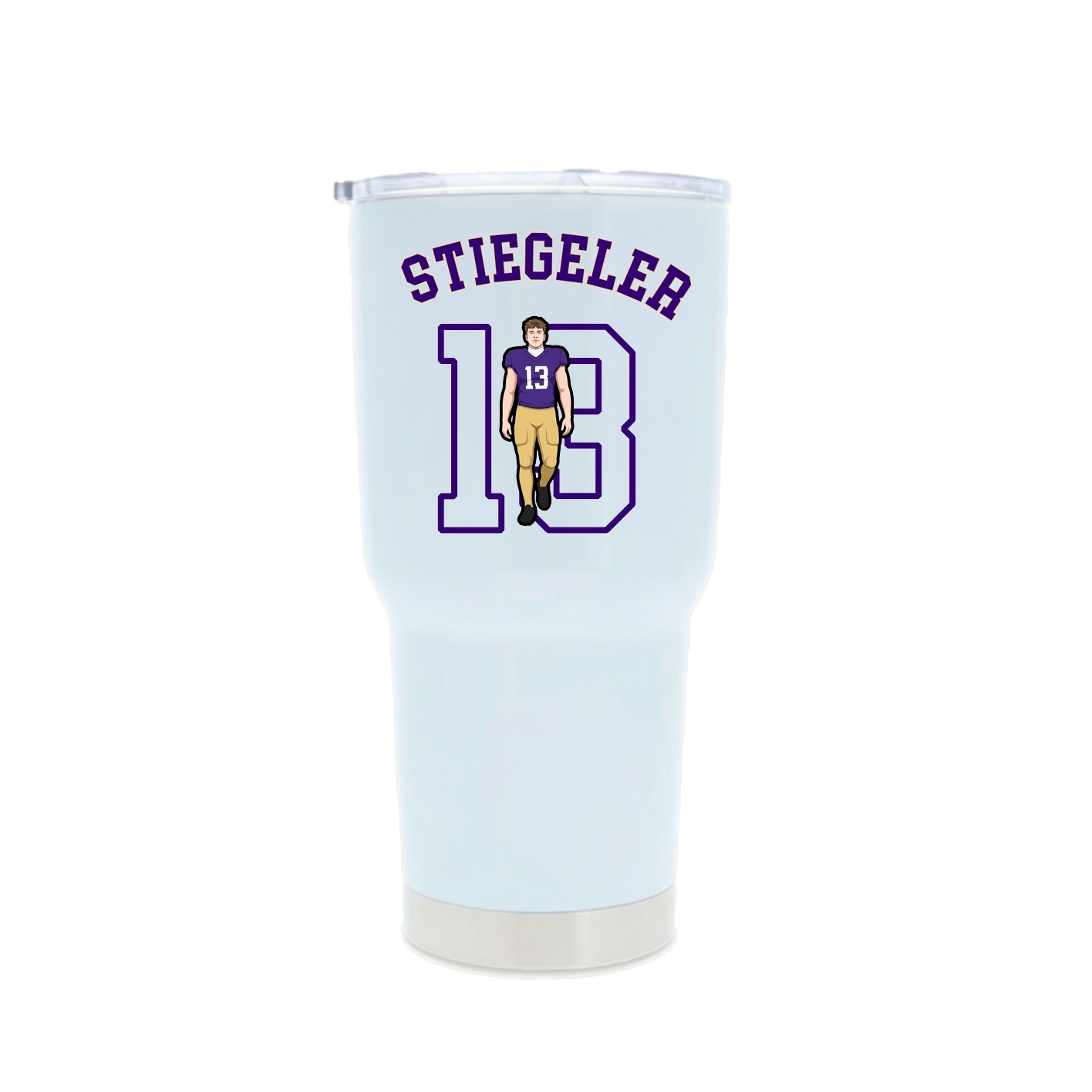 30oz Stainless Steel Tumbler — Shirsey Arch in White