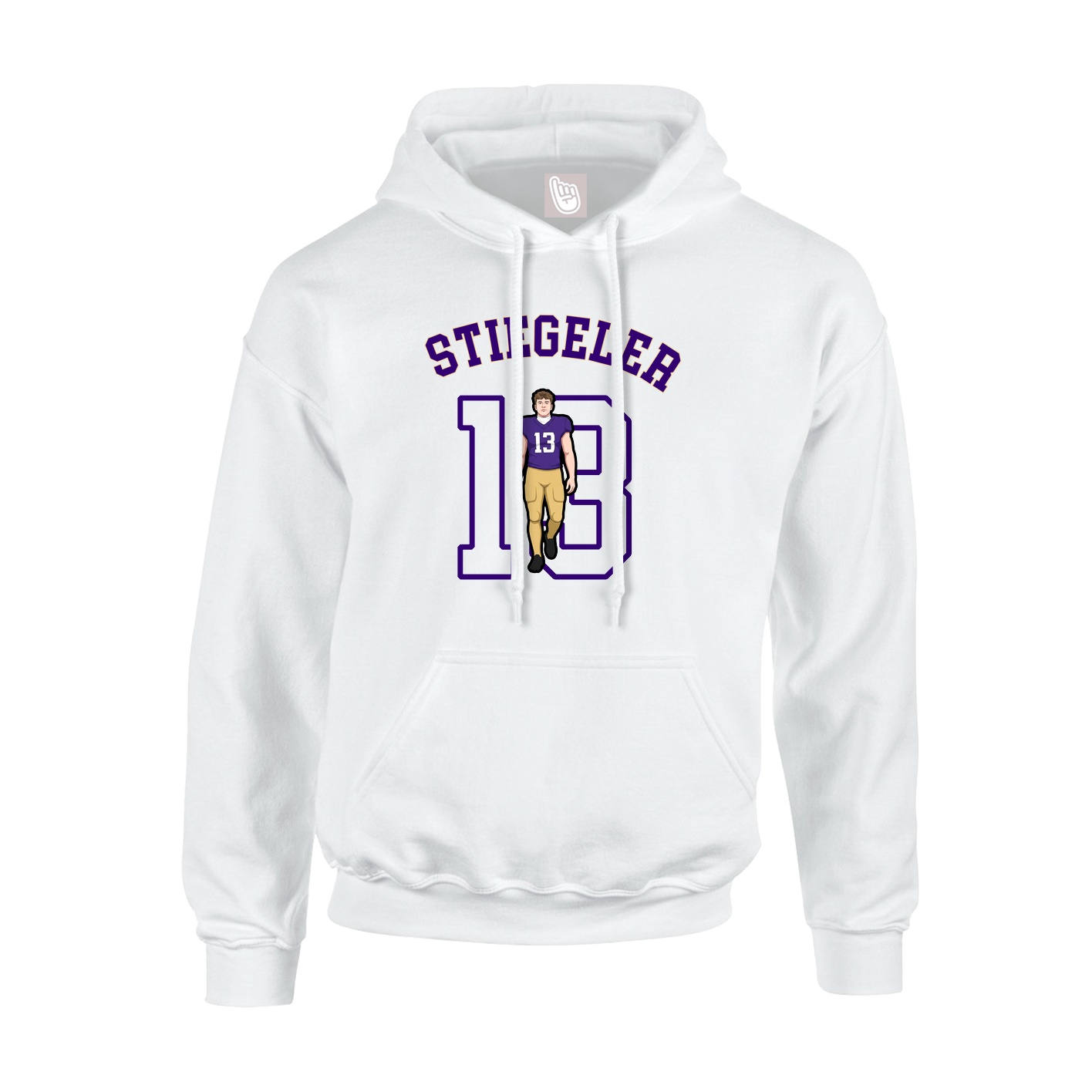 Youth Hoodie — Shirsey Arch in White