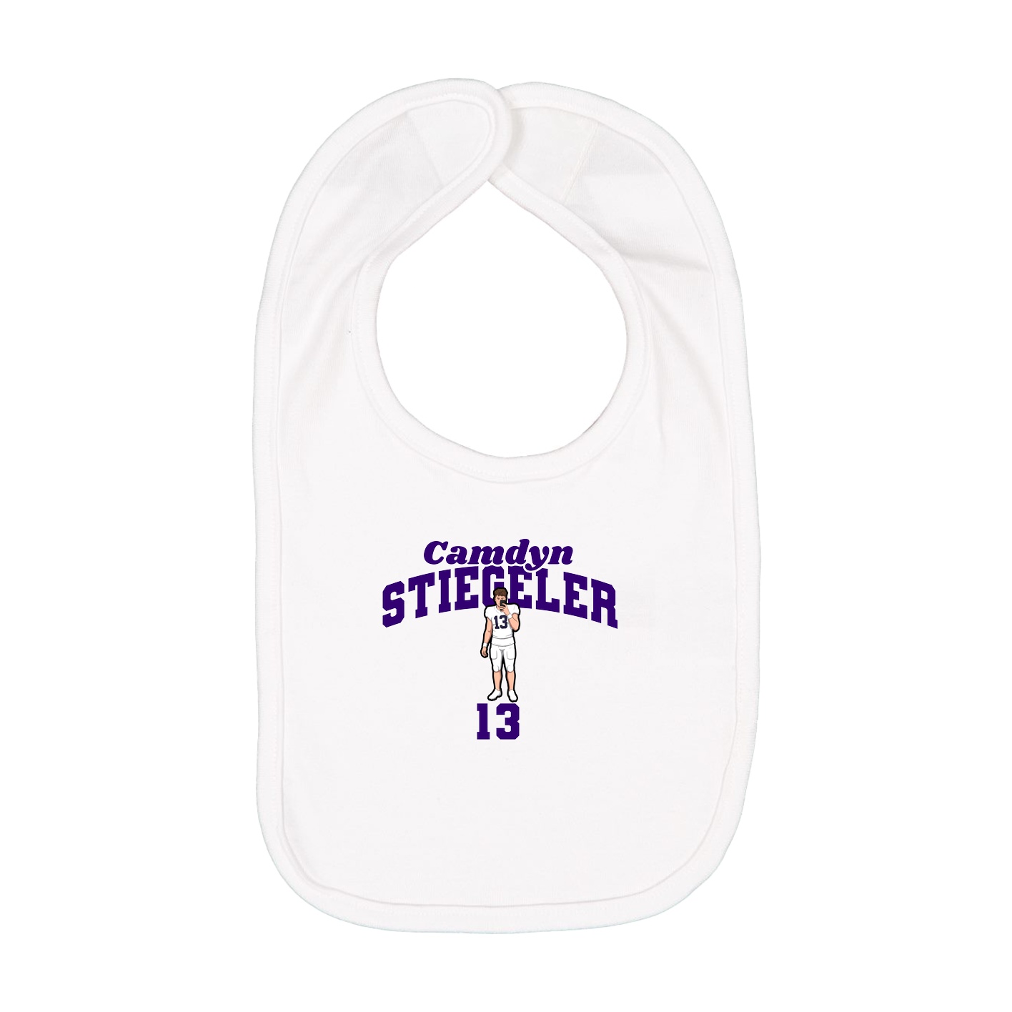 Infant Bib — Signature Arch in White