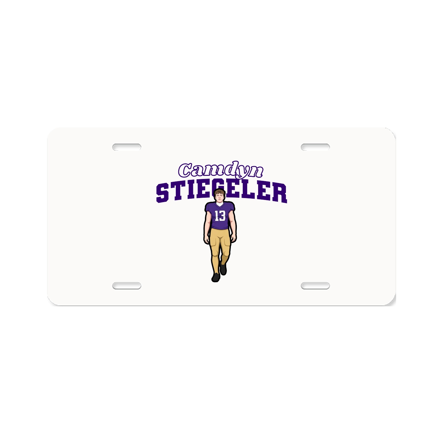 License Plate — Name Arch in Classic