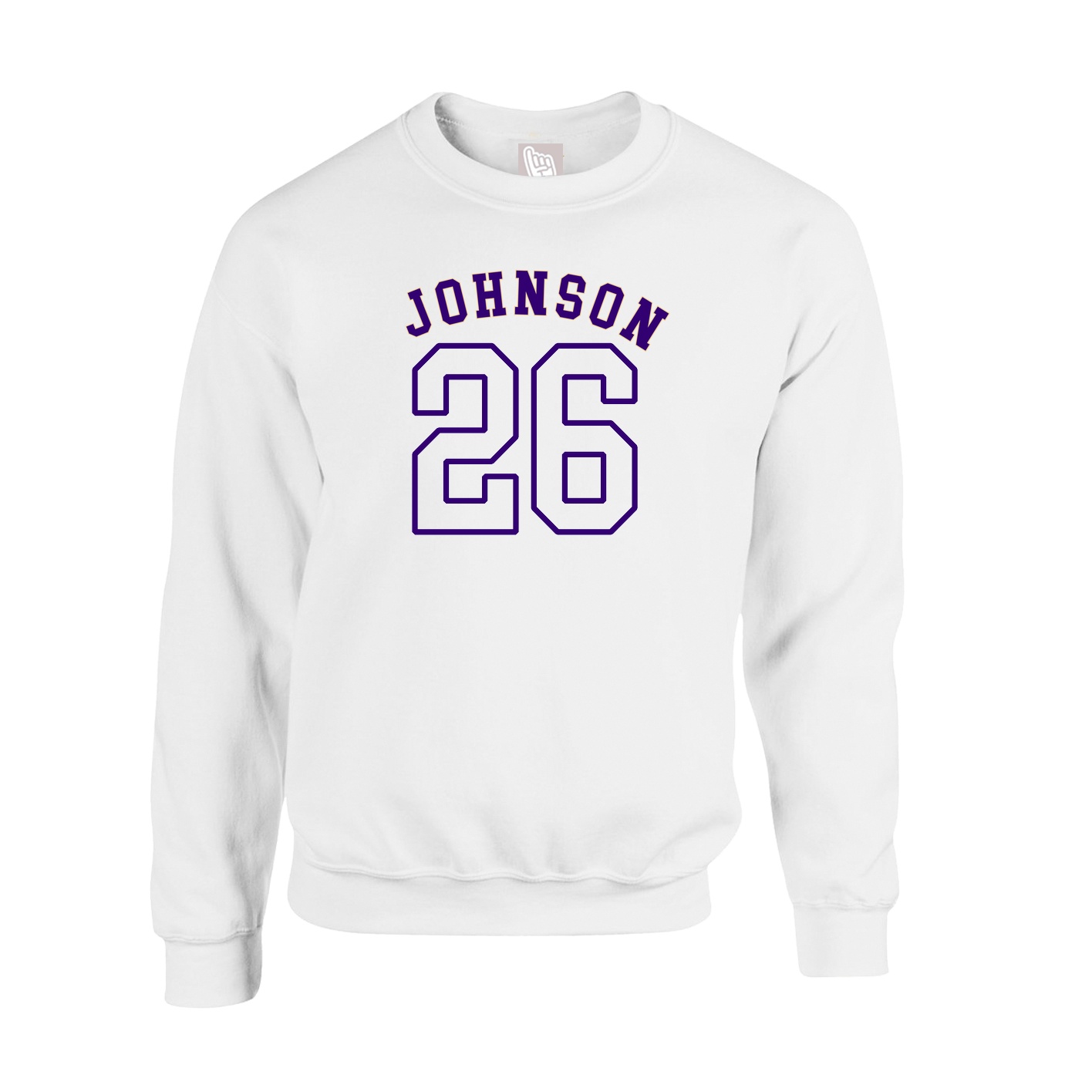 Fleece Crew — Shirsey Arch in White