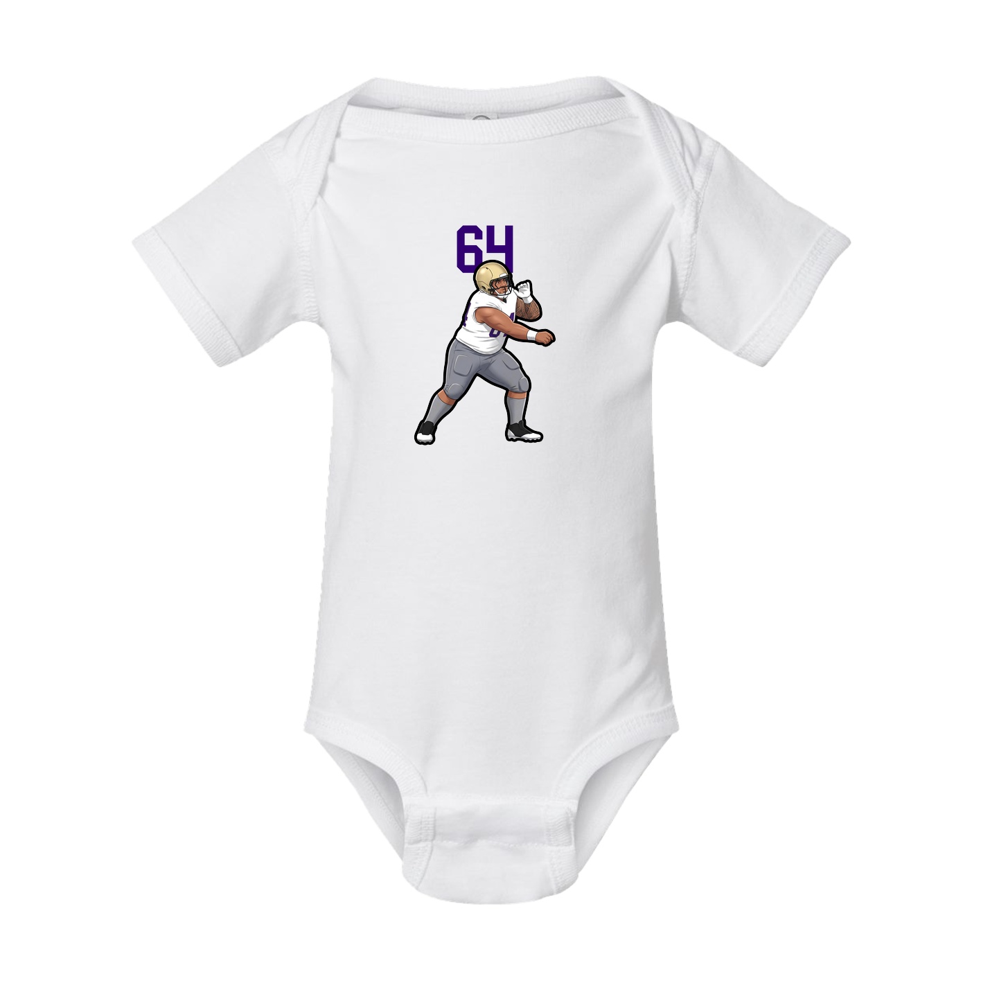 Baby Onesie — Number Top in White
