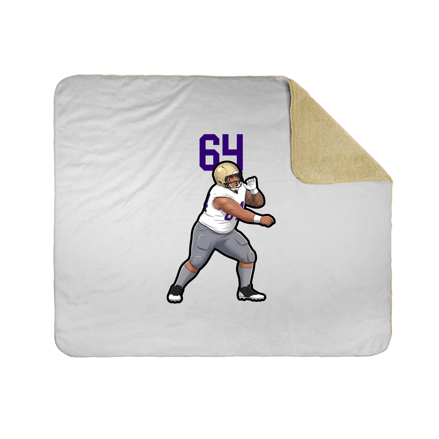 Throw Blanket — Number Top in White
