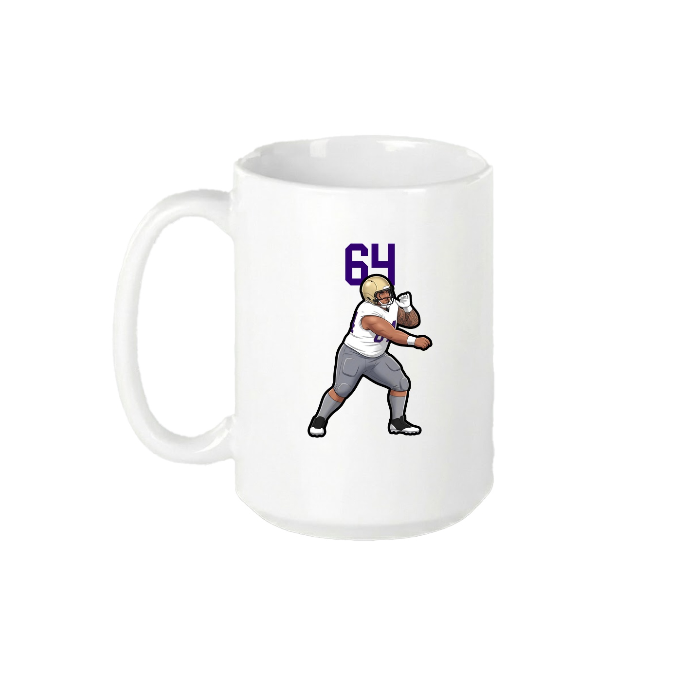 15oz Coffee Mug — Number Top in White