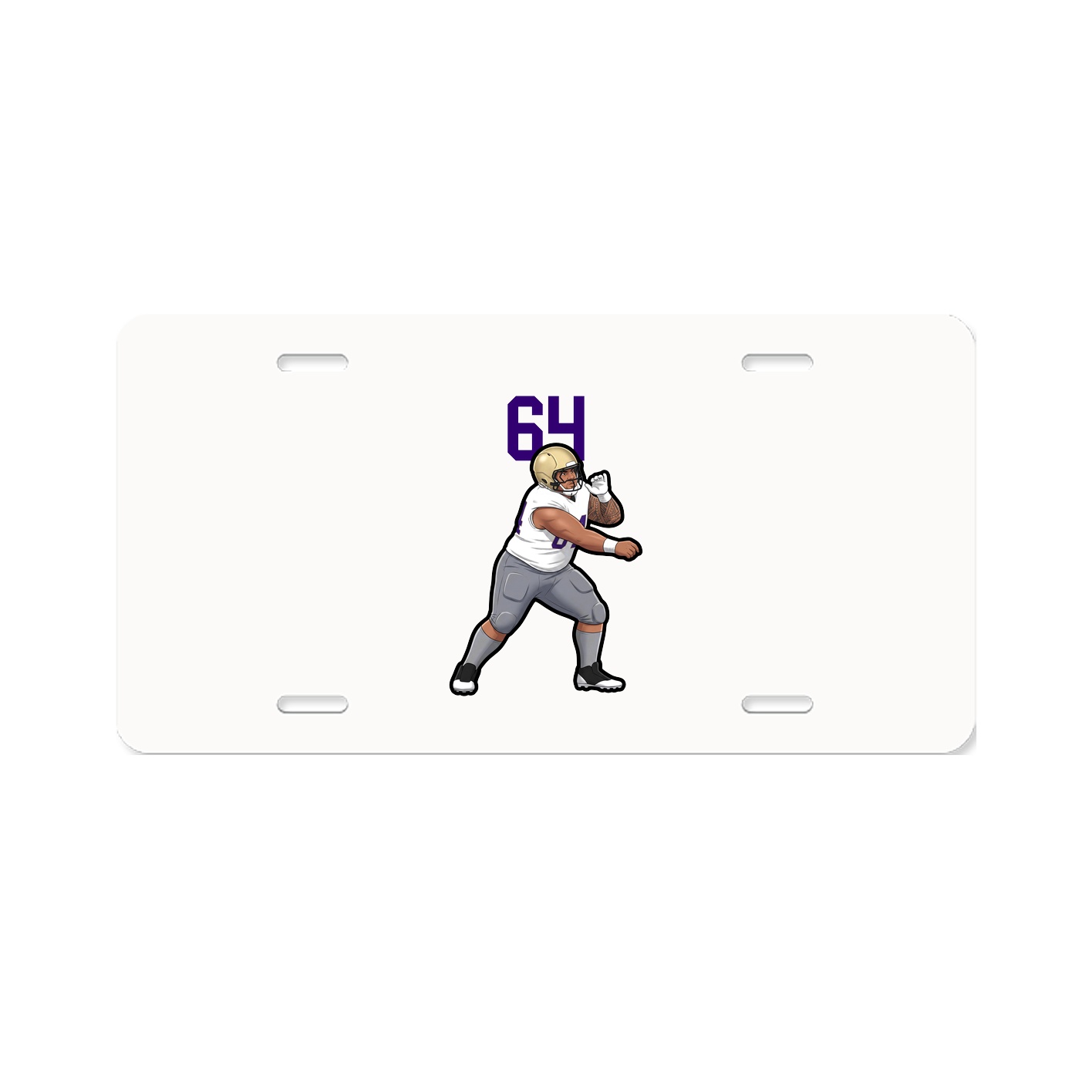 License Plate — Number Top in Classic