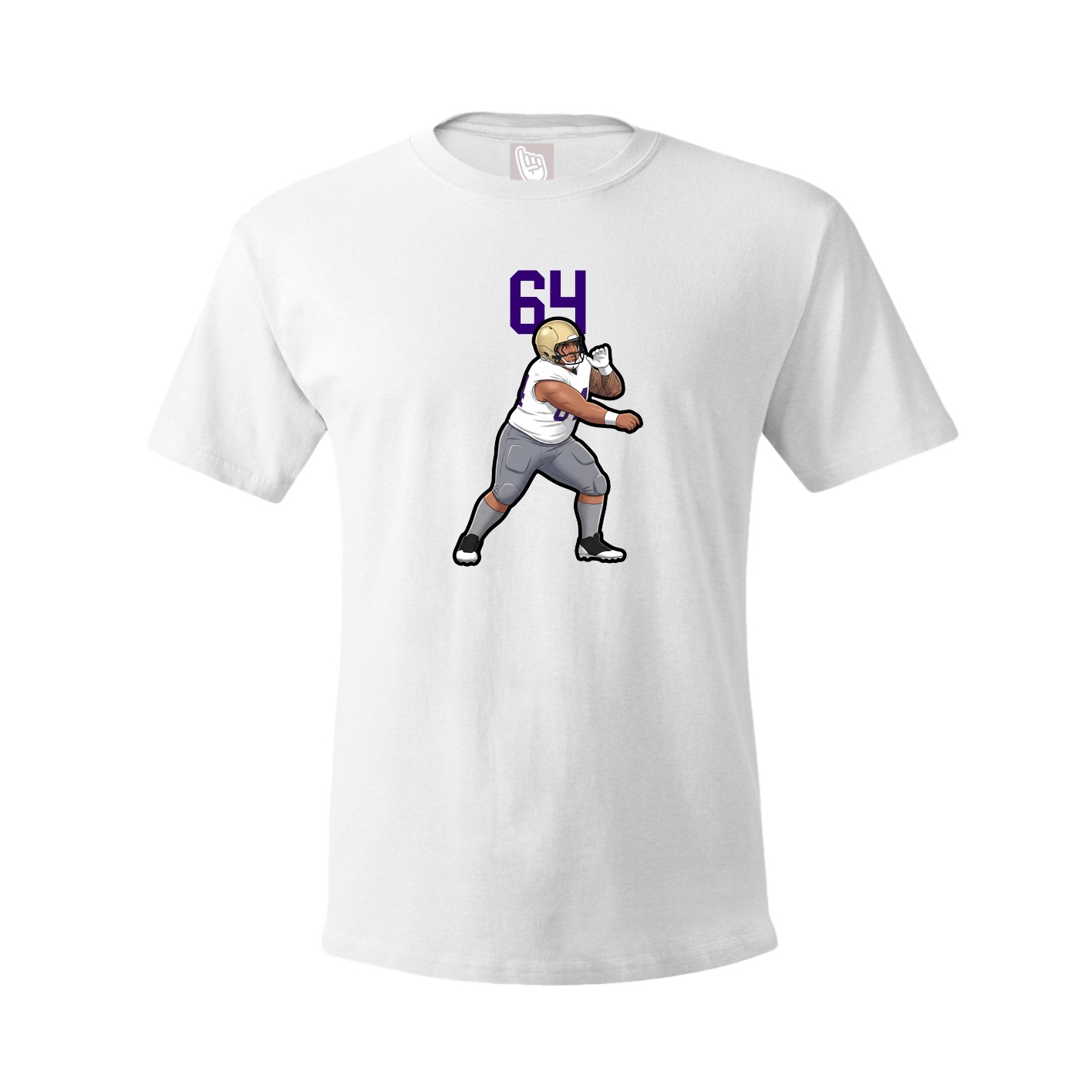 Youth Tee — Number Top in White