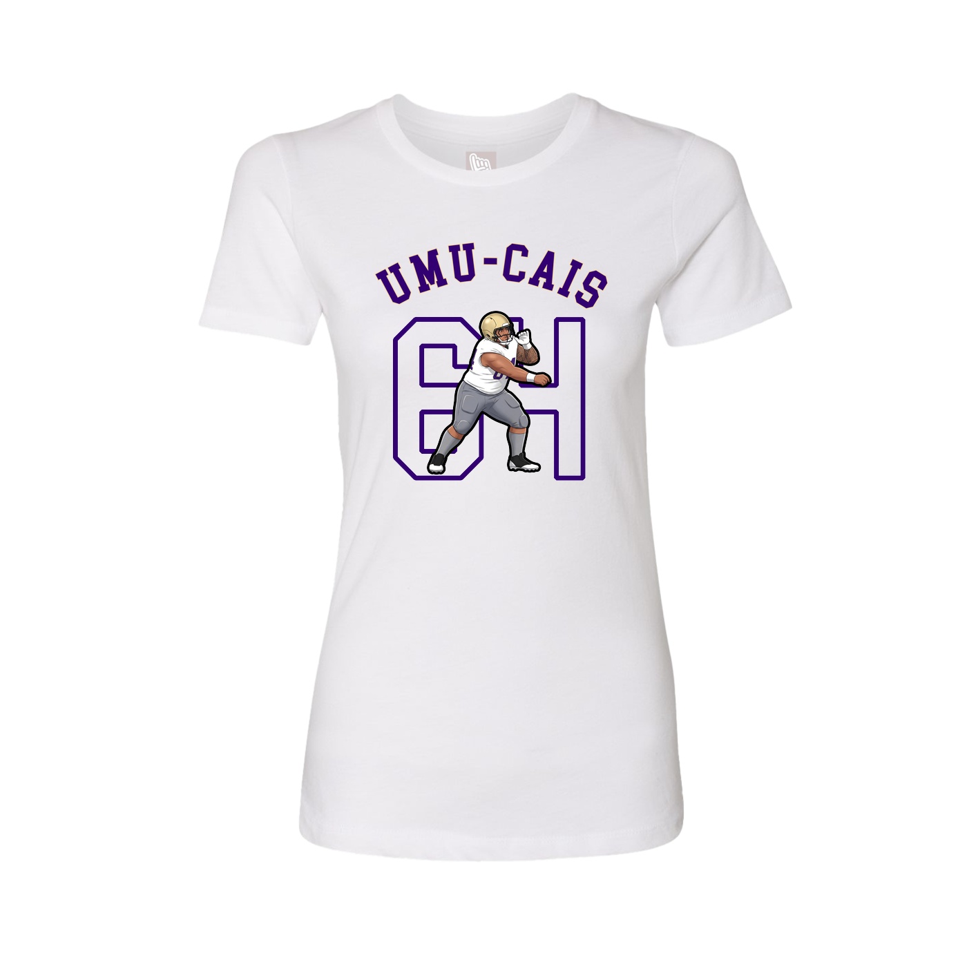 Fitted Women's Tee — Shirsey Arch in White
